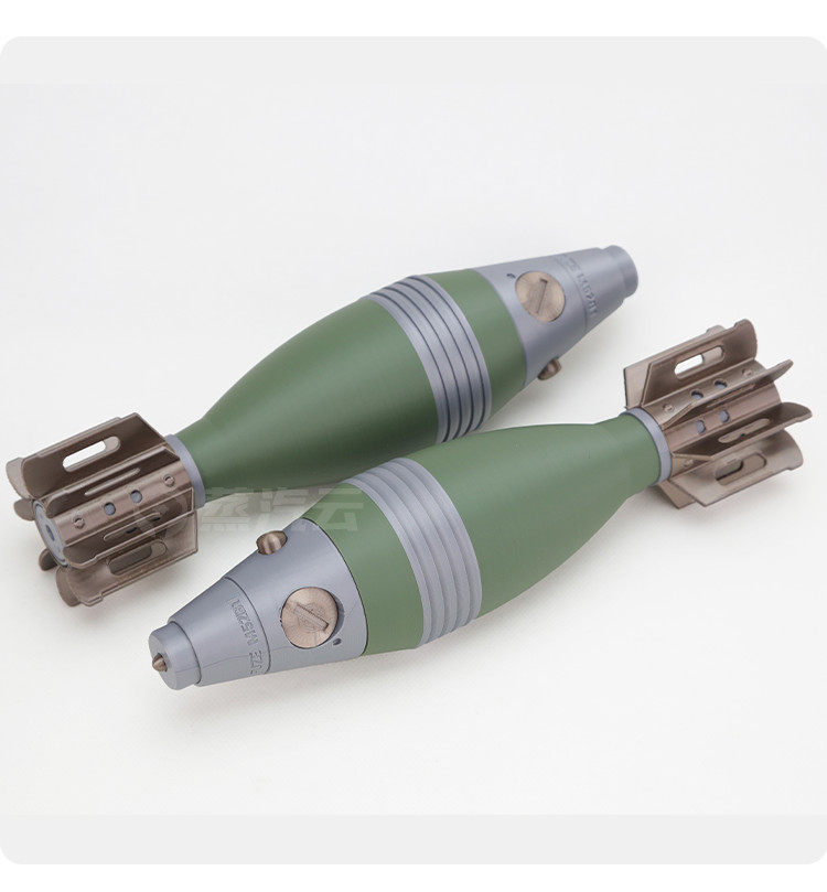 WWII US M49 Mortar Shell Model 3D Printed Highly Detailed