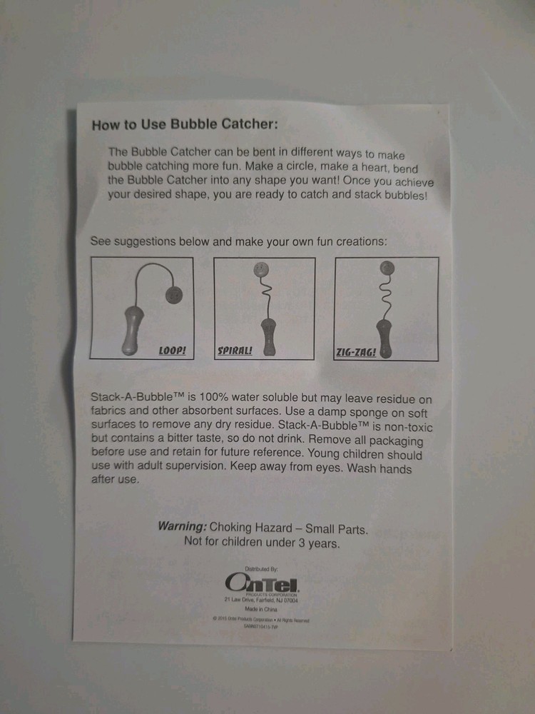 Ontel Stack-A-Bubble Bubble Catcher