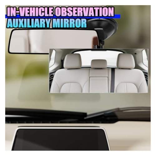 Baby Car Rearview Mirror with Suction Cup, 360 Degrees Wide Angle Rectangular