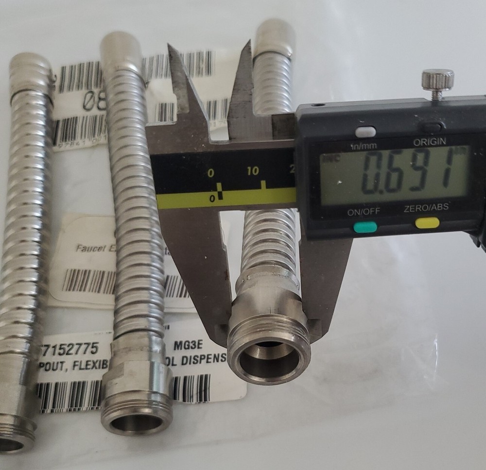 *NEW* LOT OF 3 Justrite Flexible Faucet Extensions Stainless Steel + Warranty!