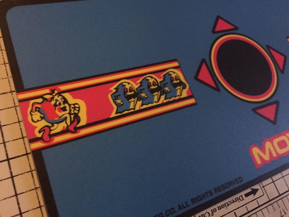 Ms Pacman Cocktail Laminated Control Panel Overlay Stickers (CPO)