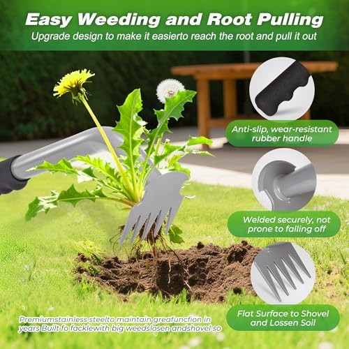 Weed Puller Tool, Portable Garden Weed Pulling Tool,Upgraded Durable Garden