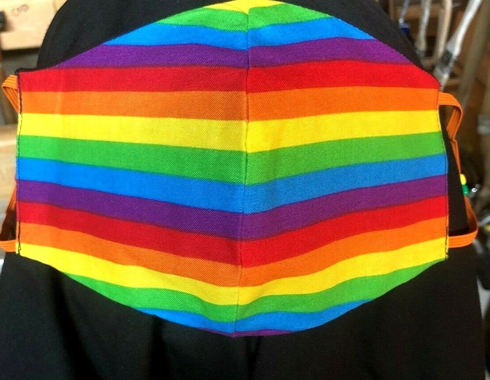 ***Rainbow*** REVERSIBLE Cotton Face mask (handmade)
