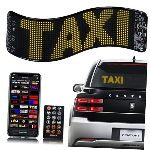Customizable LED Display, Flex LED Panel Rectangular 4" x 14" Driver Remote
