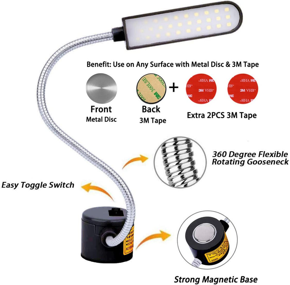 Sewing Machine Light LED Lighting (30LED) 6 Watt for Workbench Lathe Drill Press