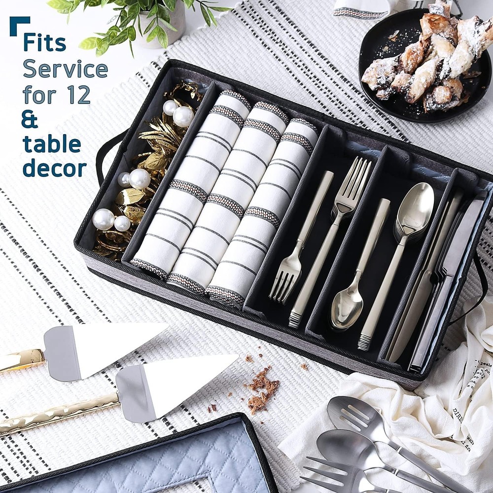 Flatware & Utensil Storage, Durable Silverware Storage Grey