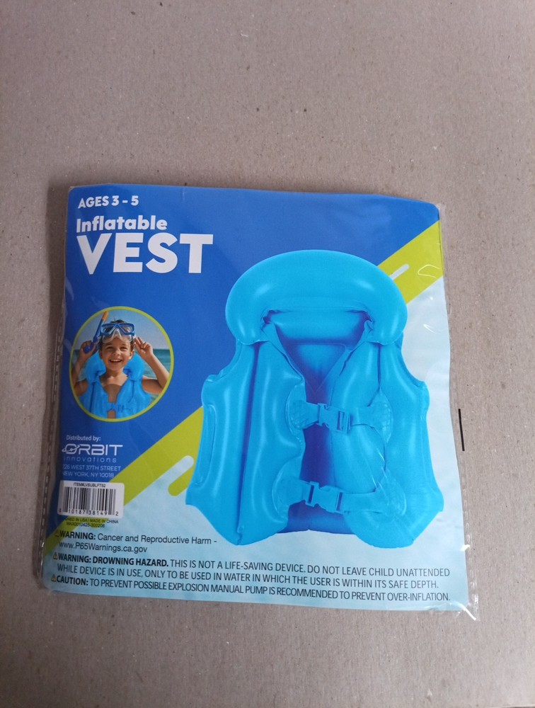Inflatable Vest Boys Ages 3-5