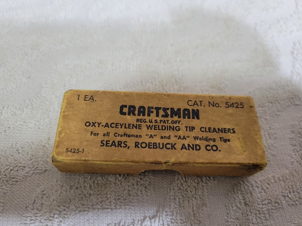VINTAGE CRAFTSMAN OXY-ACEYLENE WELDING TIP CLEANERS "NICE"
