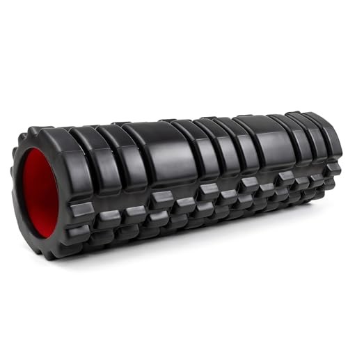 Foam Roller for Deep Tissue Massager, 18" Trigger Point Foam Roller, Black