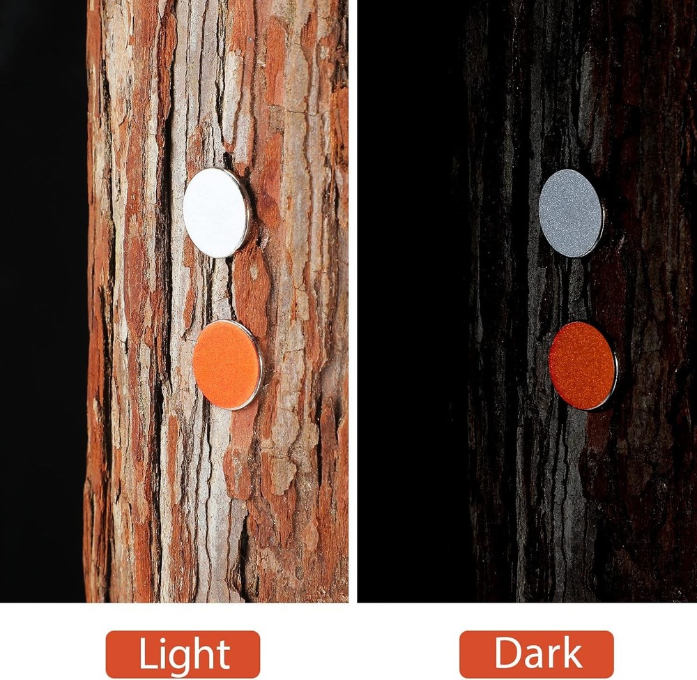 200 Pack Reflective Tacks Trail Marking White, Orange
