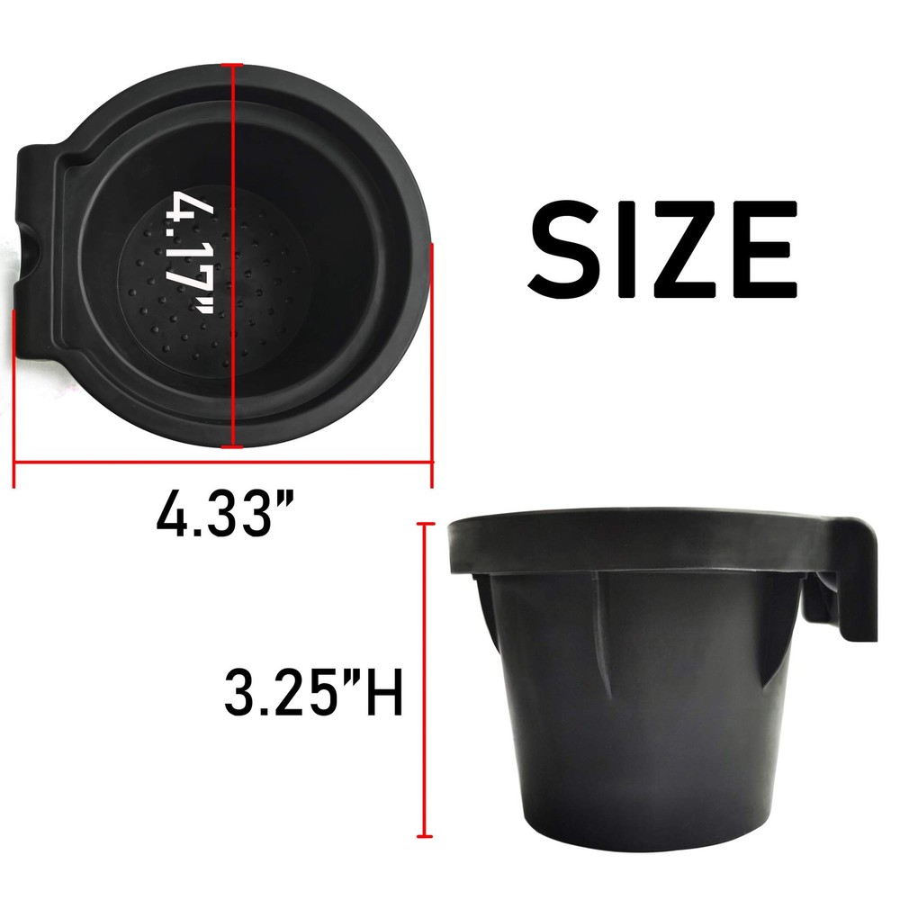 Cup Holder Inserts for Frontier, Xterra, Pathfinder – 2 Pcs Replacement Set