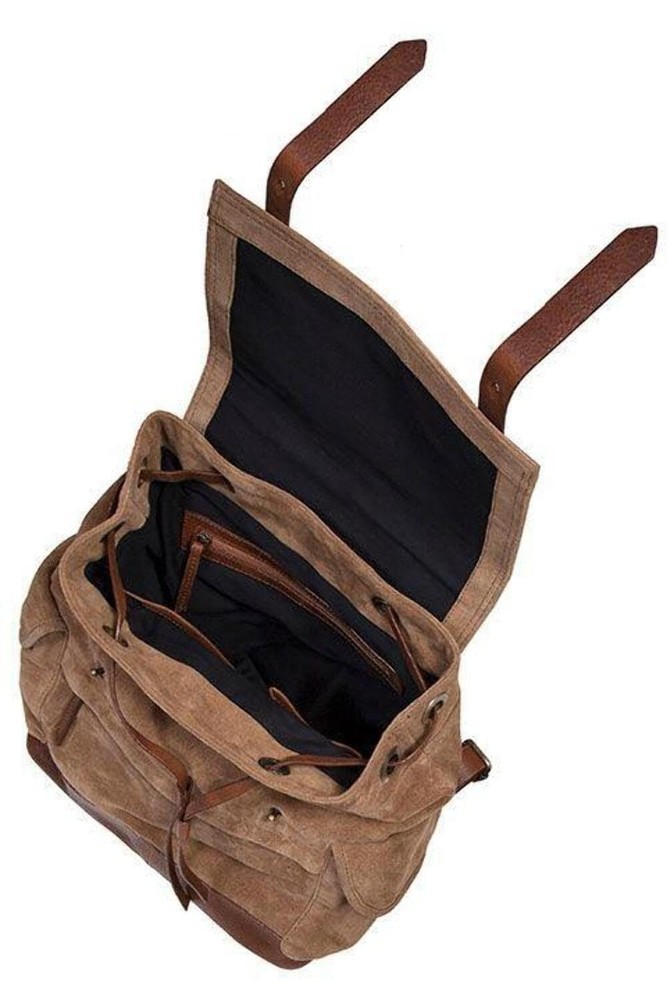 Scully Unisex Suede With Leather Trim Backpack
