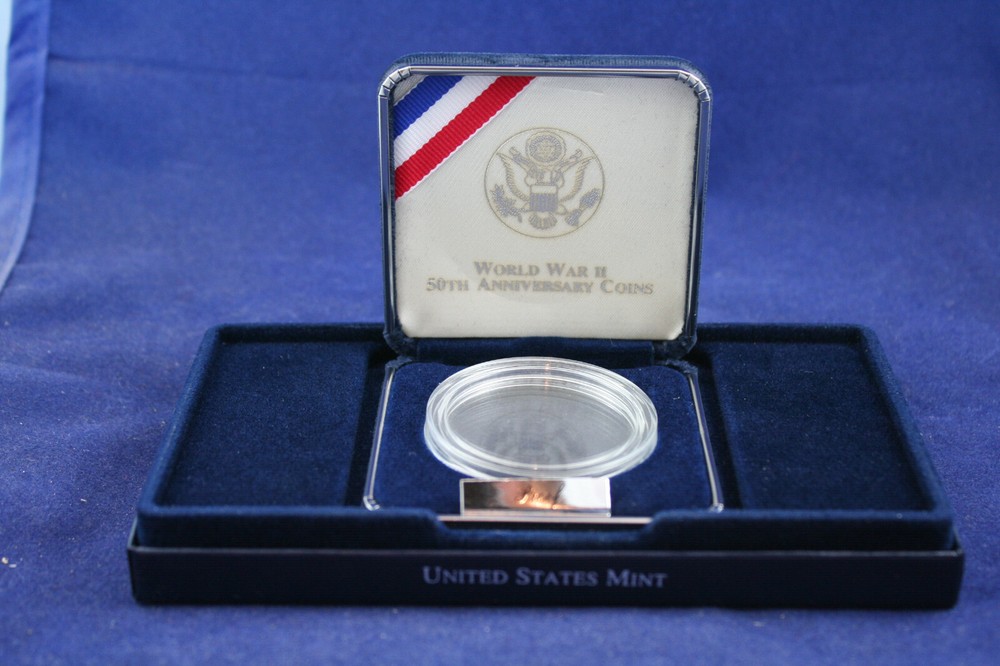Empty Box for WWII 50th Anniversary Coin