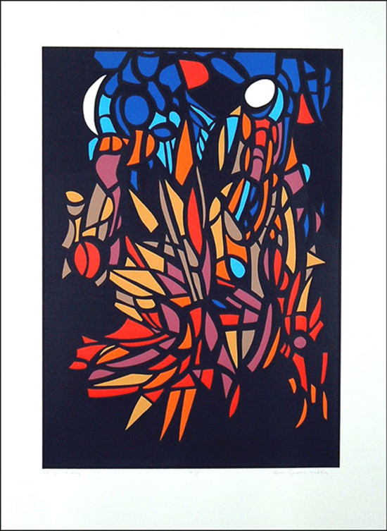 Leon G. Miller "Genesis The Fourth Day" Original Signed Serigraph - STRIKING