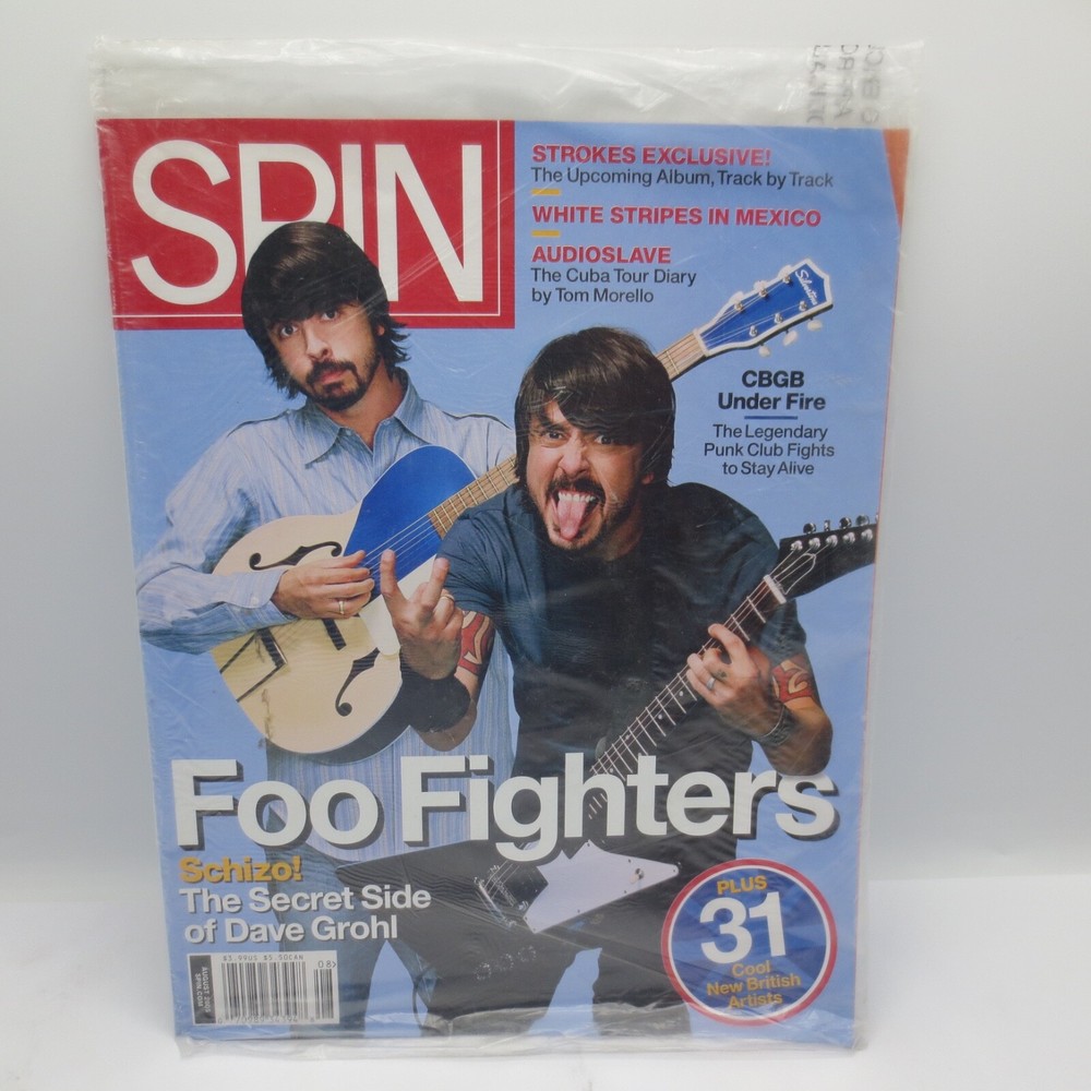 Spin Magazine August 2005 Foo Fighters Foo Fighters Nirvana White Stripes Sealed
