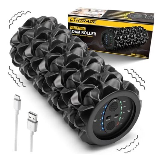 Vibrating Foam Roller, High Density Massage Roller Back Roller Foam for Black