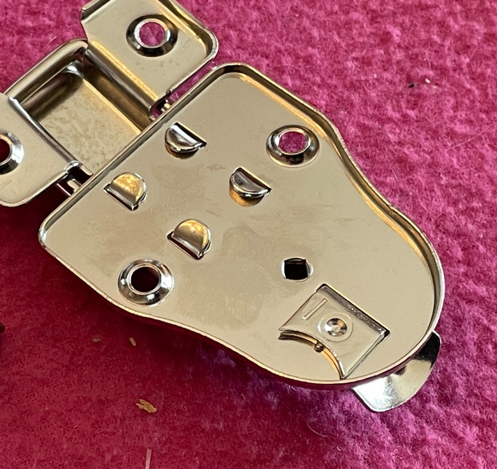 3" nickel drawbolt latch w/ padlock loop for tool box machinist chest briefcase