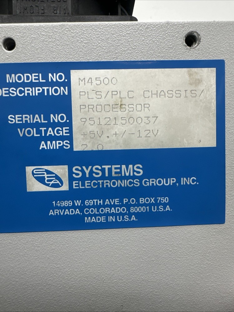 SEA M4500 PLS/PLC CHASSIS PROCESSOR (2749)