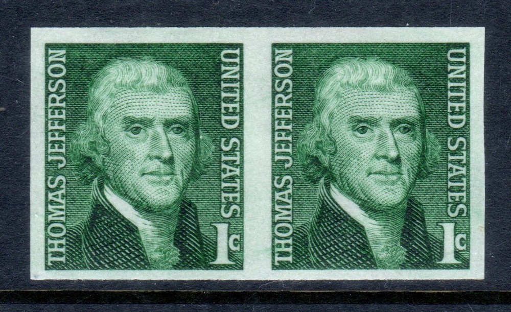 US Scott 1299b XF Imperforate Pair XF Mint Never Hinged 1968 Error