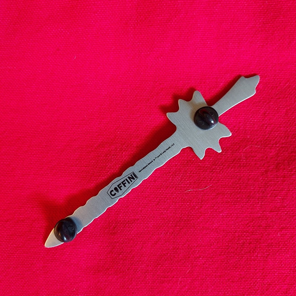 LADY DEATH Apocalypse SWORD PIN Coffin Comics Hellageddon Kickstarter