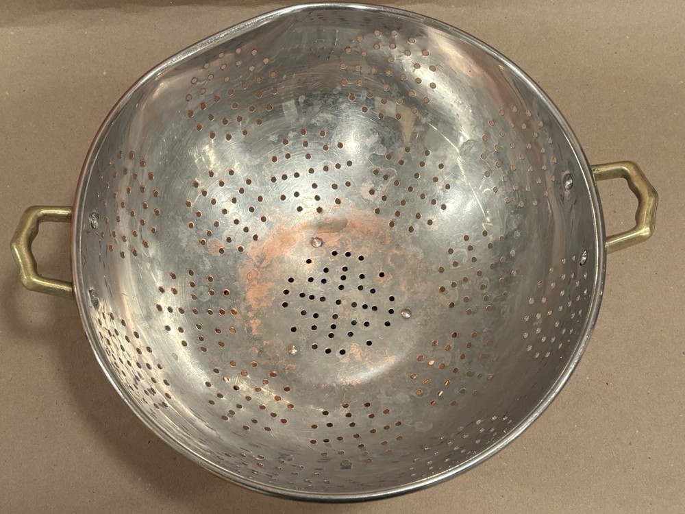 Copper Colander Round Kitchen Strainer with Handles