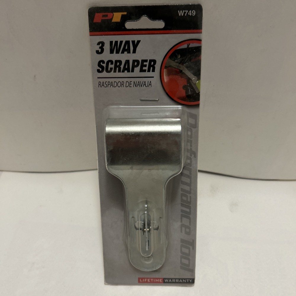 Performance Tool W749 3 Position Razor Scraper, 7” Max, STD Blades, Compact