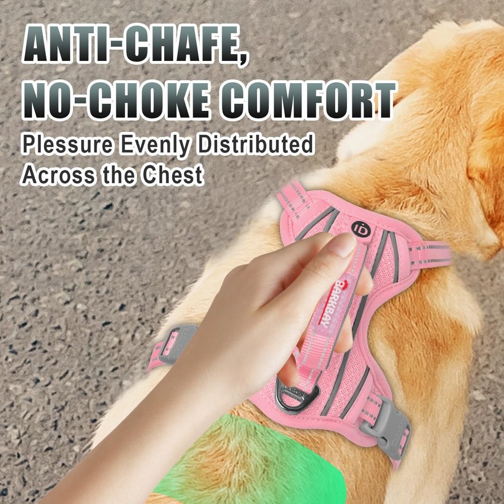 No Pull Dog Harness Large Reflective Dog Harness with Front Clip and Easy Con...