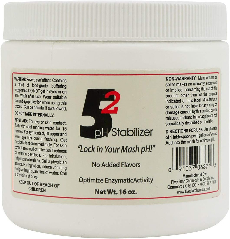 5.2 Ph Stabilizer - 1 Lbs - Lock Mash & Kettle Water at 5.2 Ph