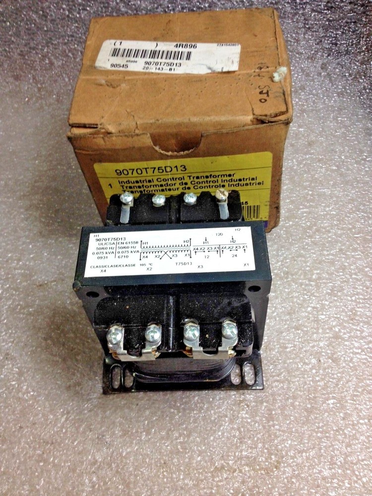 Square D 9070T75D13 Industrial Control Transformer