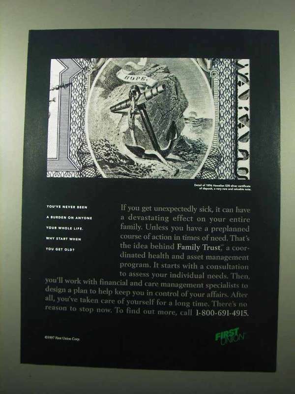 1997 First Union Ad - You've Never Been a Burden