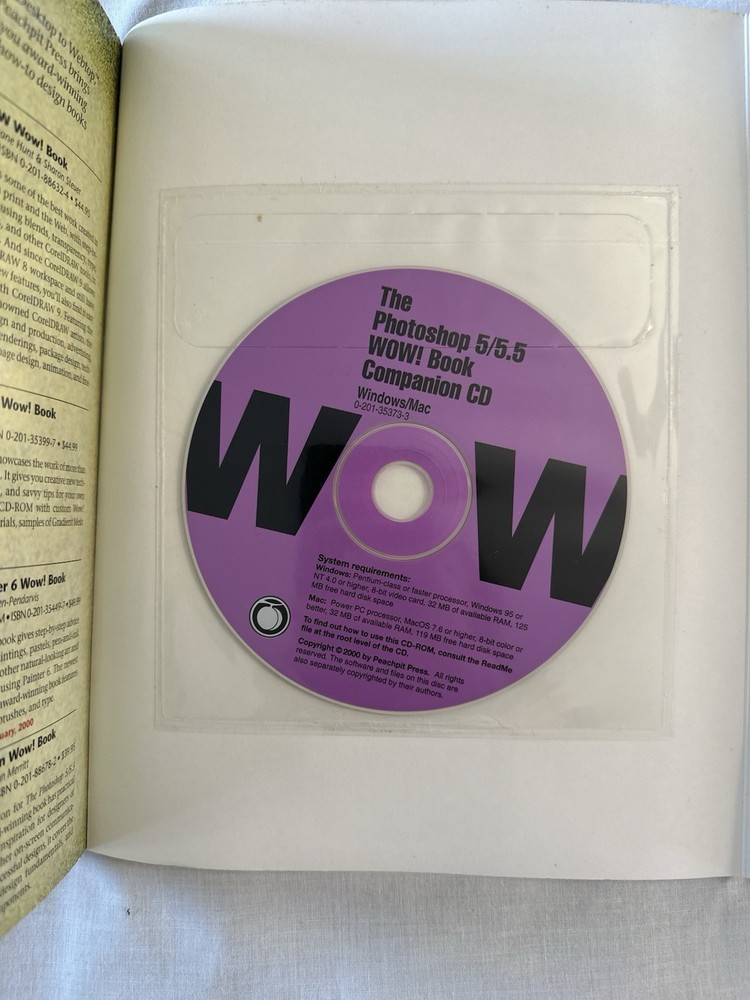 PHOTOSHOP 5/5.5 Wow! Book INCLUDES CD (5th edition) ImageReady WOW Windows Mac