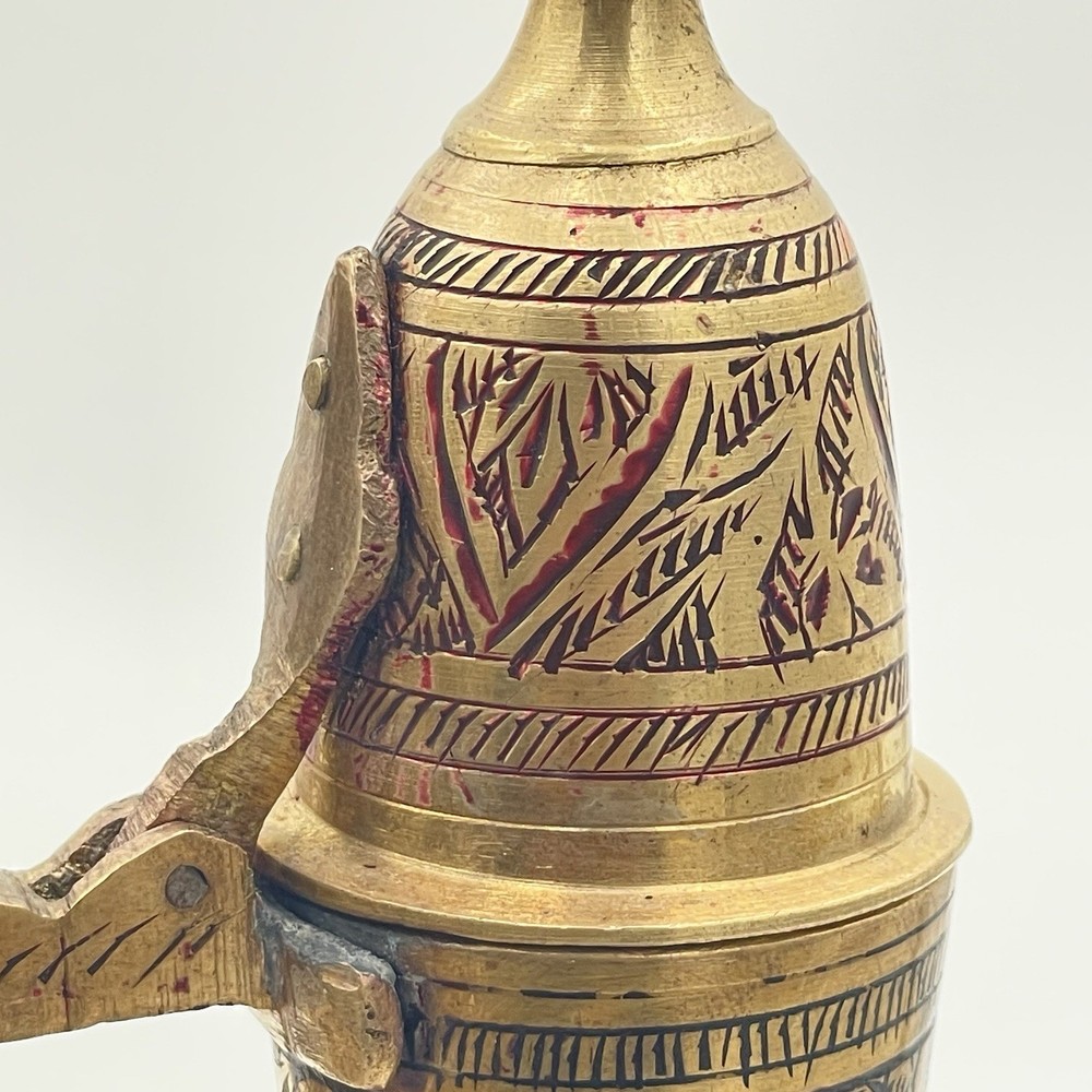 Etched Brass Ewer & Vase India