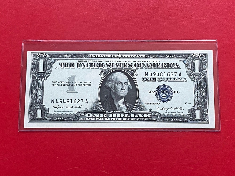 1957A $1 Dollar Silver Certificate (Blue Seal) Block N-A , Uncirculated