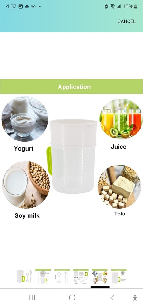 Podoy 1.5 Quart Multiple UseFood Strainer Yogurt Strainer, Nut Milk Filter