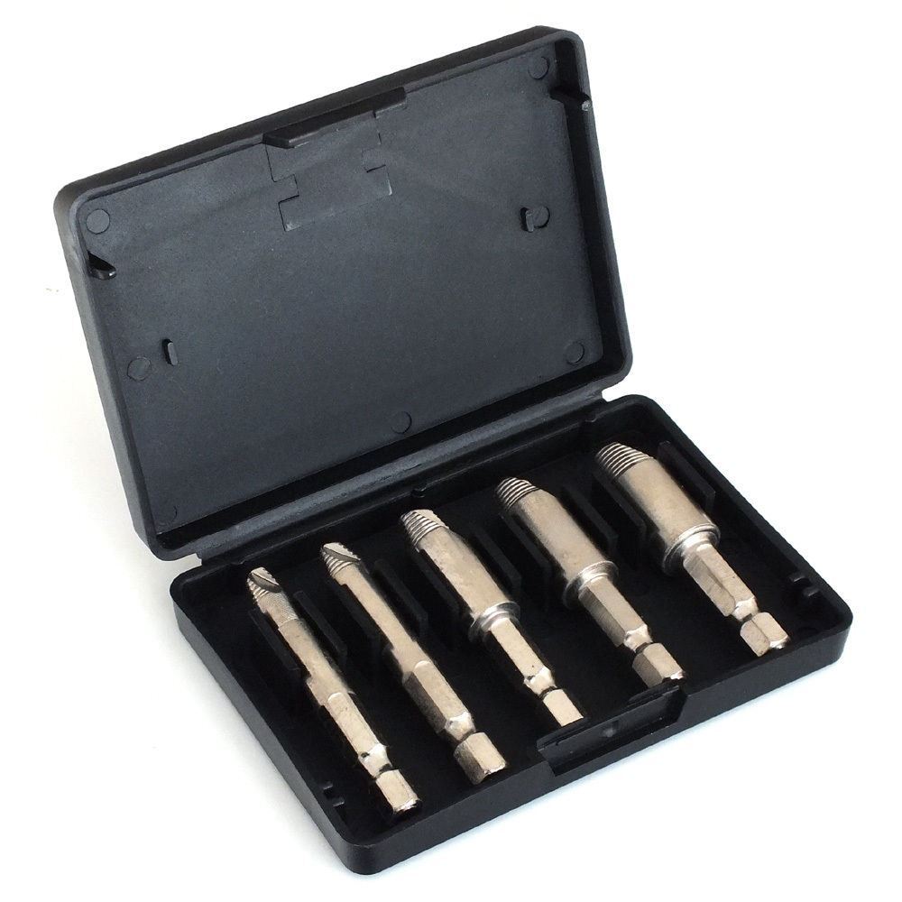 12PC EASY OUT DAMAGED SCREW STUD BOLT REMOVER PULLER EXTRACTOR NUT SPLITTER SET