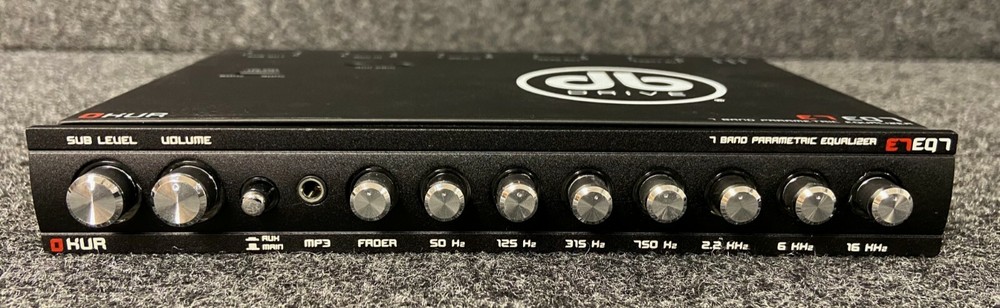 DB DRIVE OKUR E7 EQ7 7-BAND PARAMETRIC EQUALIZER 3 RCA OUTPUTS FRONT/REAR/SUB