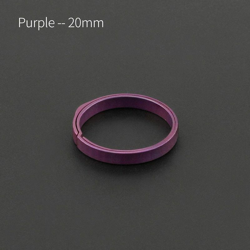 3PCS TC4 Titanium Alloy Key Ring Outer Diameter 20mm/26mm/33mm EDC Tool