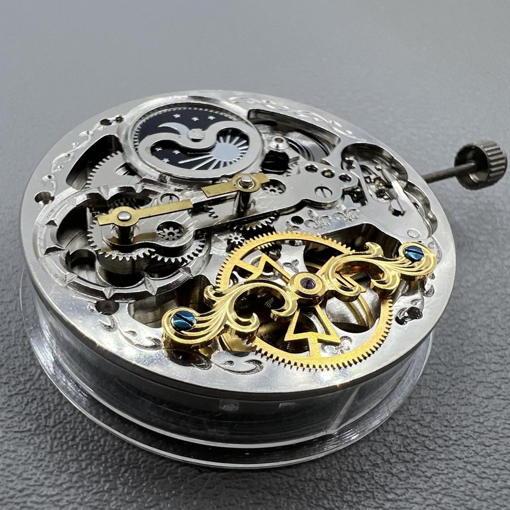 Hangzhou Mechanical Automatic Movement with Hollow Double Spring Winding