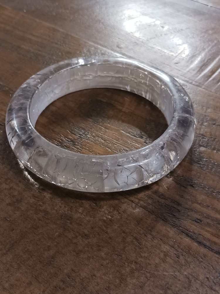 Clear Crackle Bakelite Bracelet