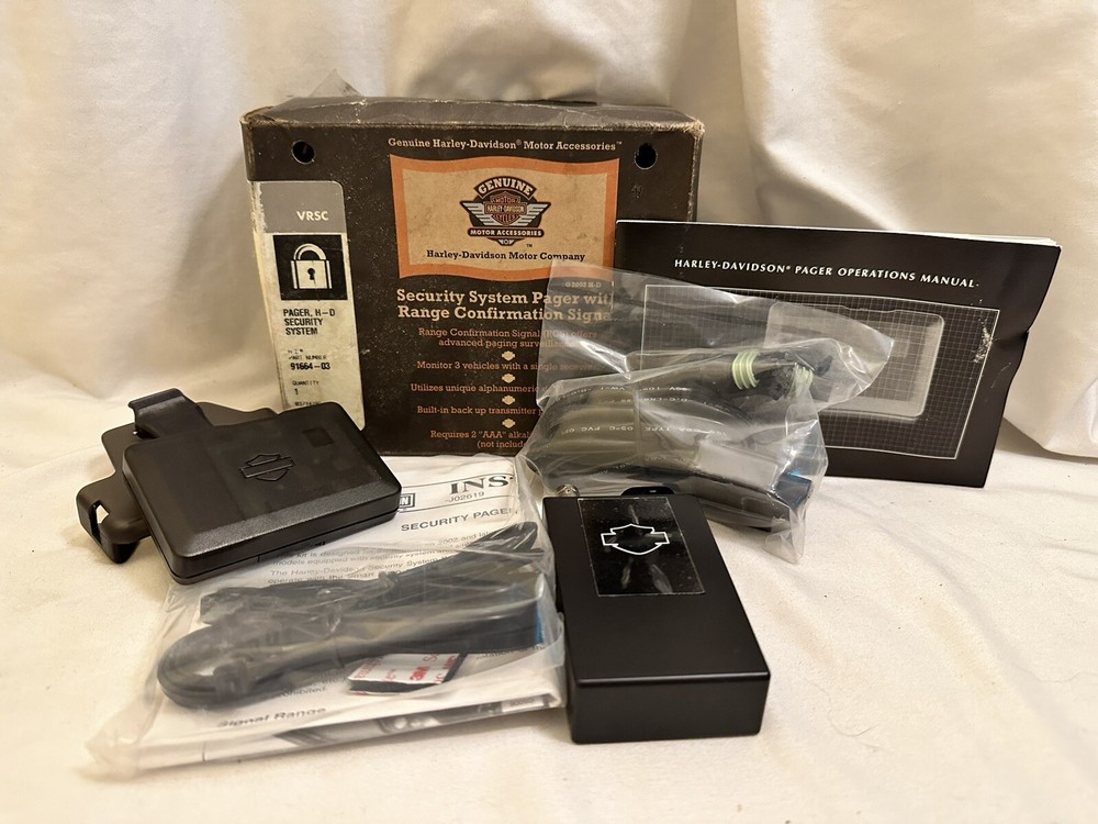 Harley Davidson Security System Pager With Transmitter & Receiver 91664-03