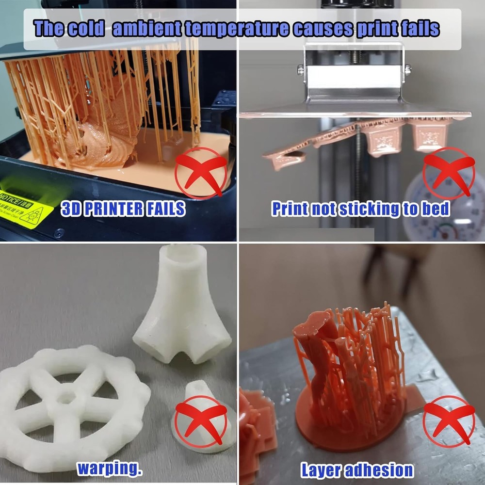 Mini Resin 3D Printer Heater Compact Temperature Controller for Cold Weather Use