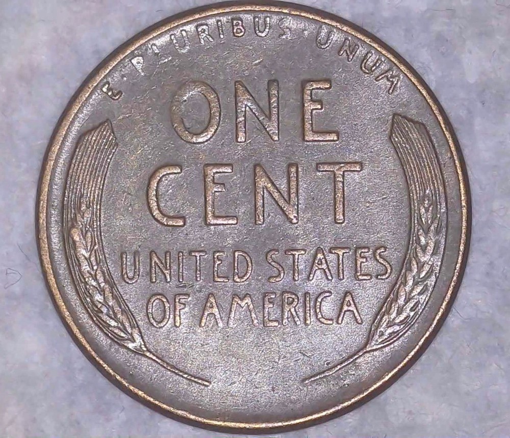1957 D Lincoln Wheat One Cent Penny Die Chip Error