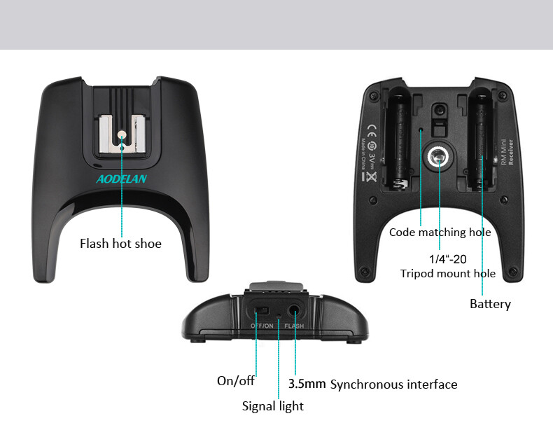 Wireless Flash Trigger 2.4G Remote Control Studio Light Receiver Transmitter Set