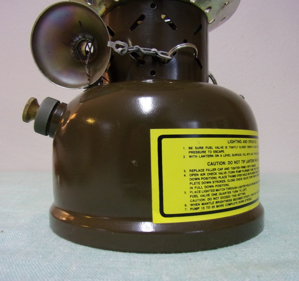 1982 U.S. S.M.P Military Issue Single Mantle Lantern UNFIRED EXCELLENT