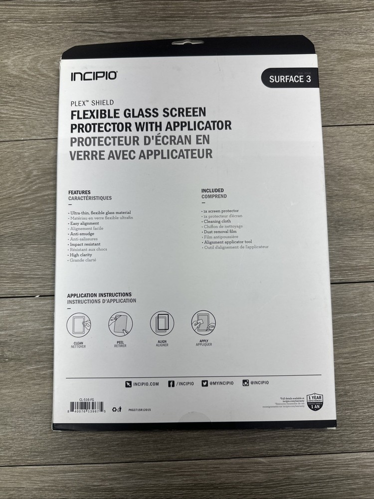 Incipio Plex Shield Screen Protector Compatible With Surface Pro 3