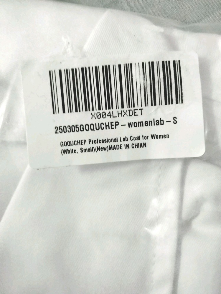 Professional Lab Coat for Unisex-Long Sleeve, White, (Small)