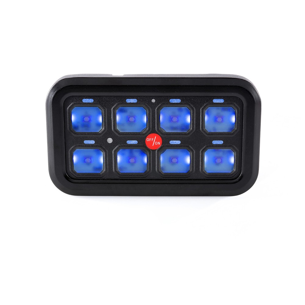 AUXBEAM 8 Gang Switch Panel On-Off LED Car Switch Panel Circuit Control 12V/24V