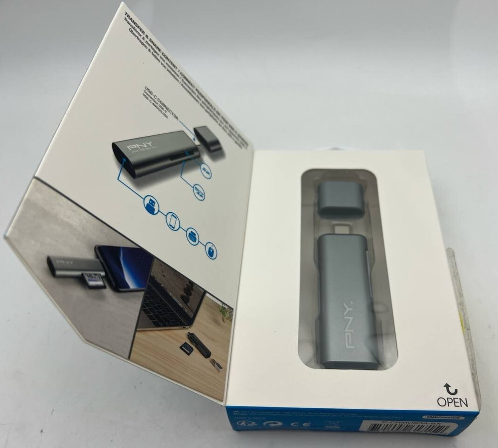 PNY USB-C Micro SD Card Reader Adapter High Speed Universal Compatibility OTG