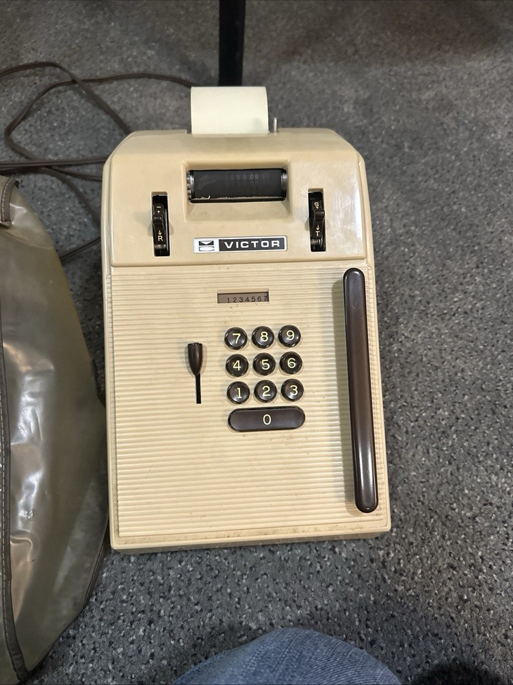 Victor Adding Machine 7 82 54 with Cover Vintage