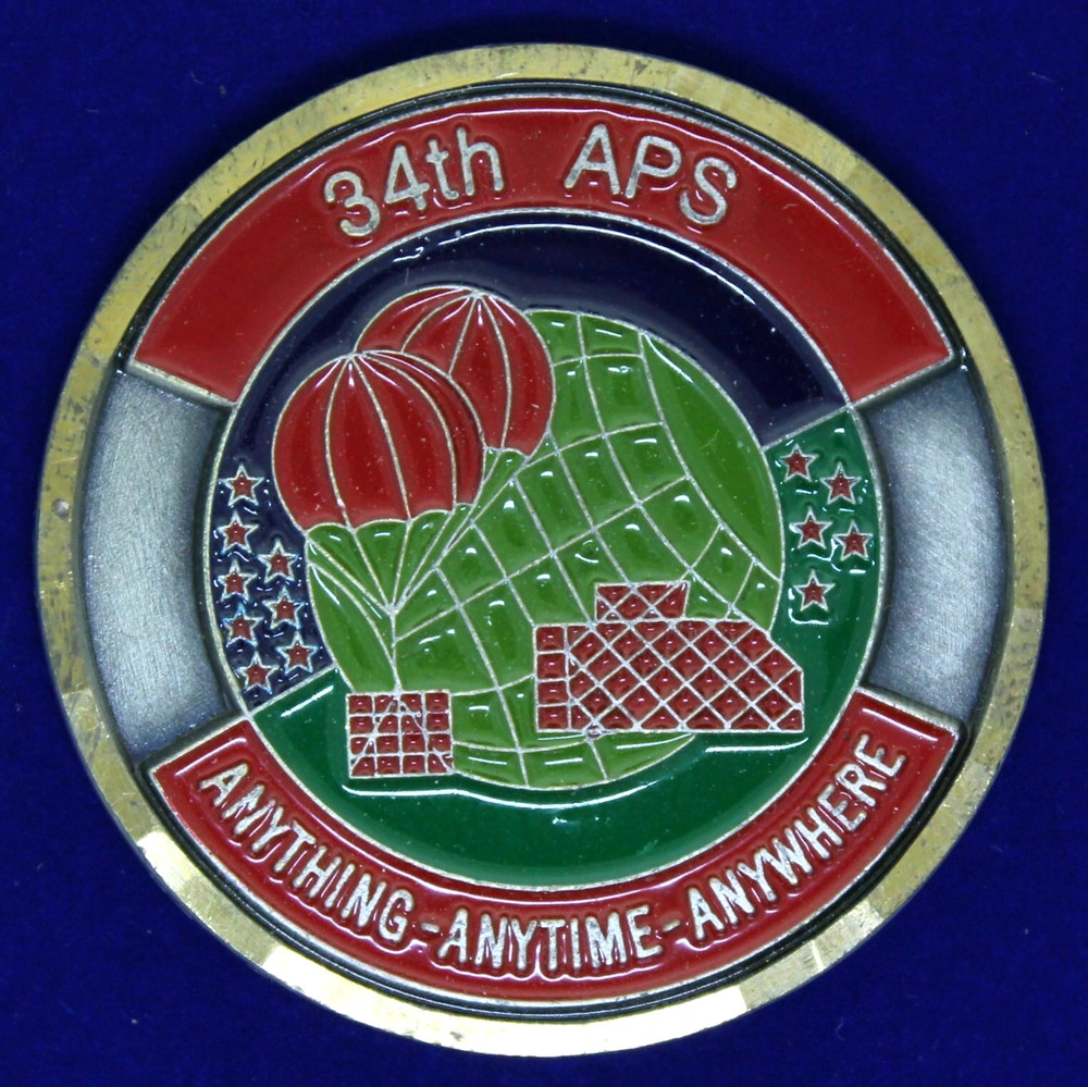 USAF 34th APS Commander Challenge Coin C-24